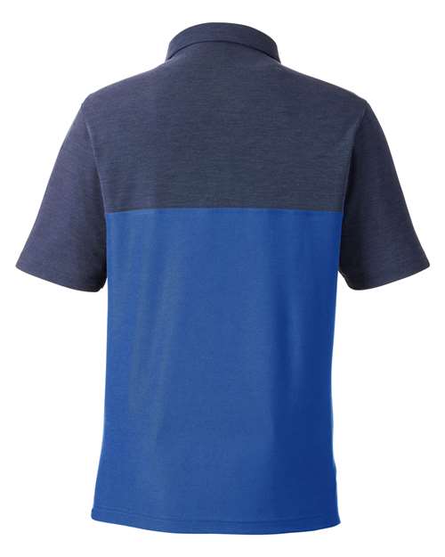 Men's Fusion ChromaSoft™ Colorblock Polo — True Royal/ Classic Navy Heather