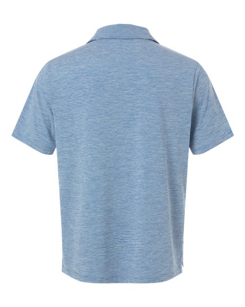 Men's Relay Heathered Stripe Polo — Sport Royal Heather/ White