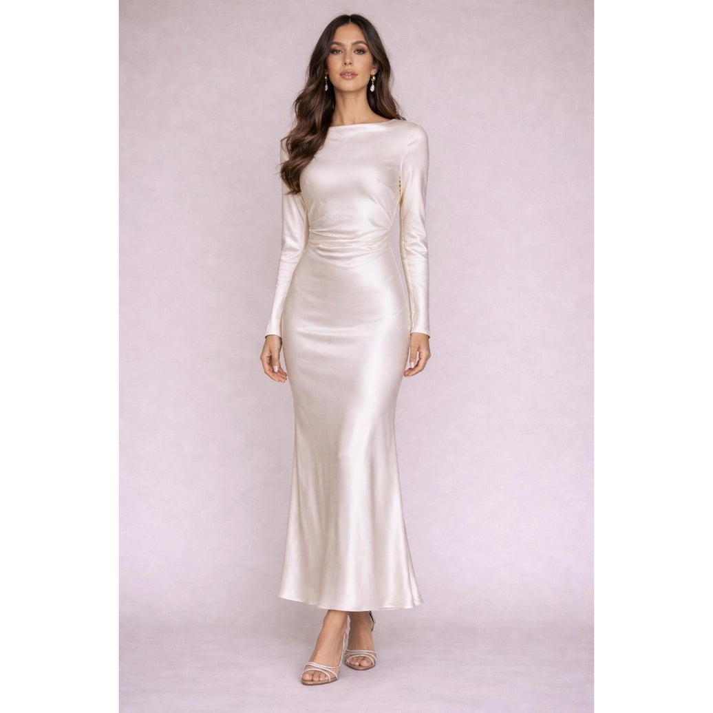 Cowl Back Midi Dress