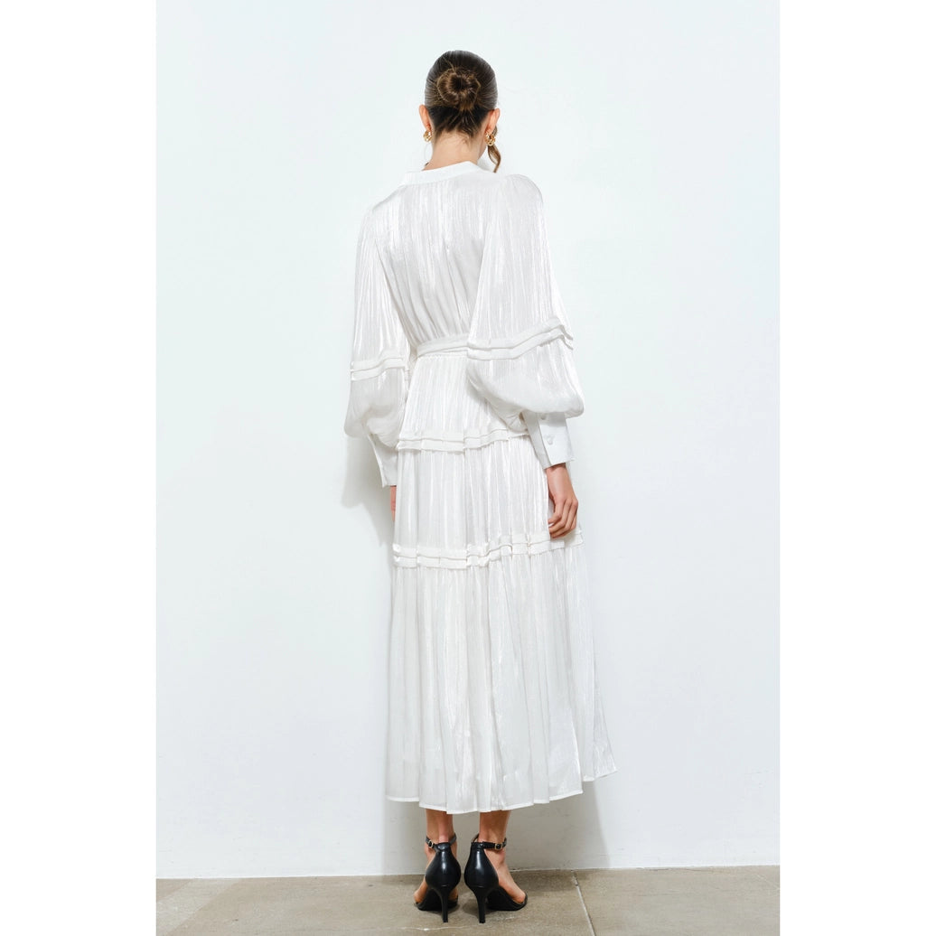 Shimmer white dress