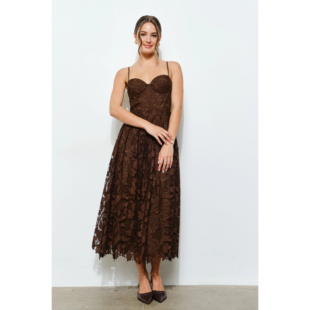 Luxe floral lace dress