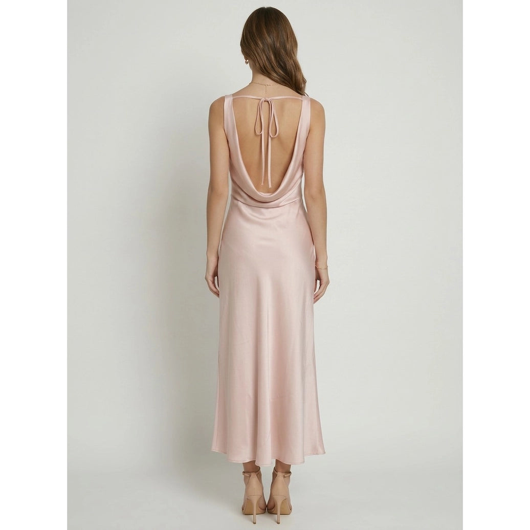 Lena maxi blush dress