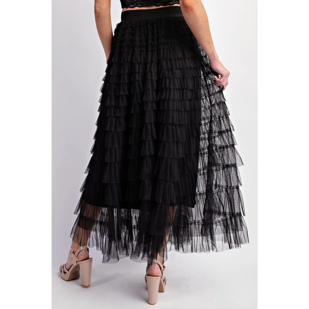 TULLE MESH SKIRT