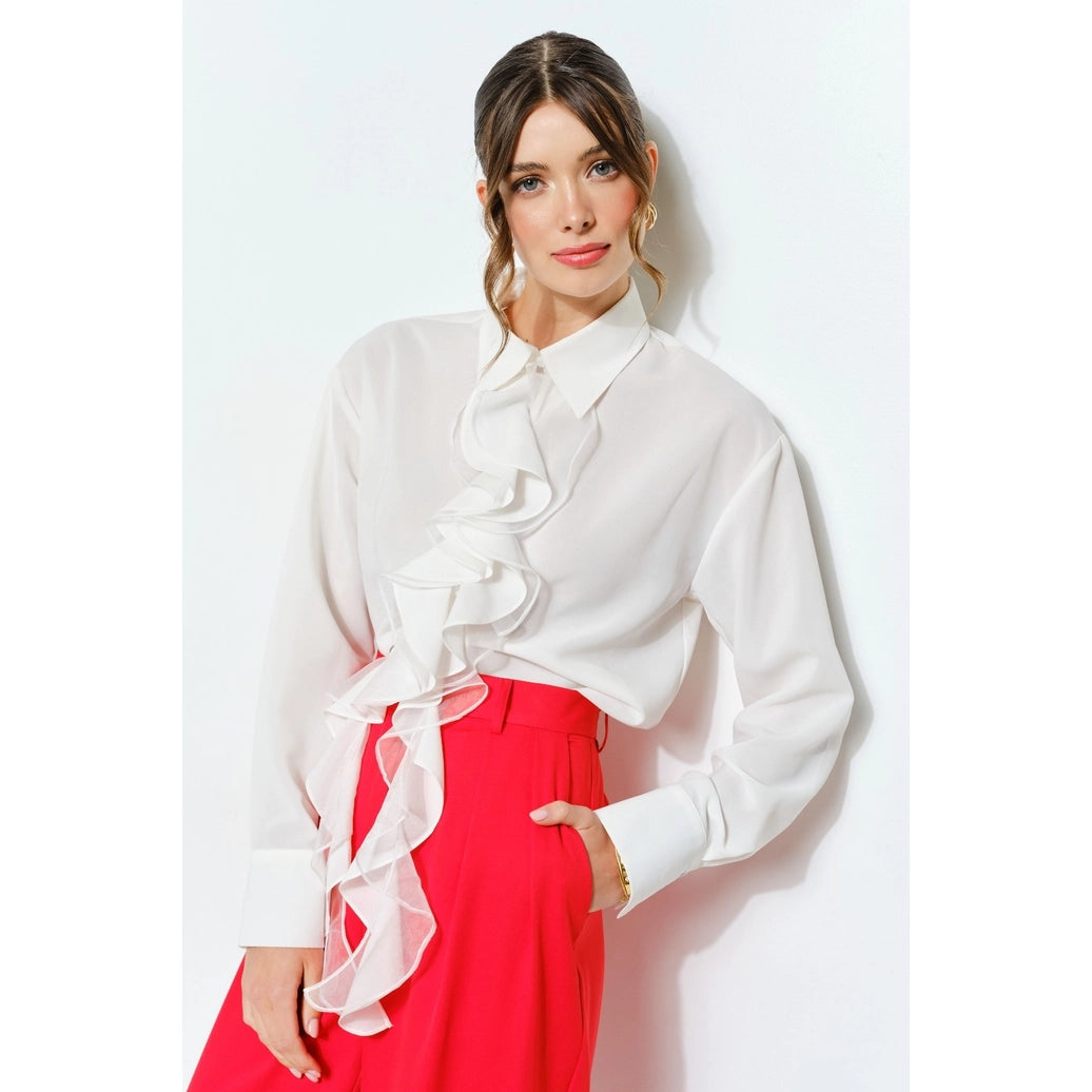 chemise à volants