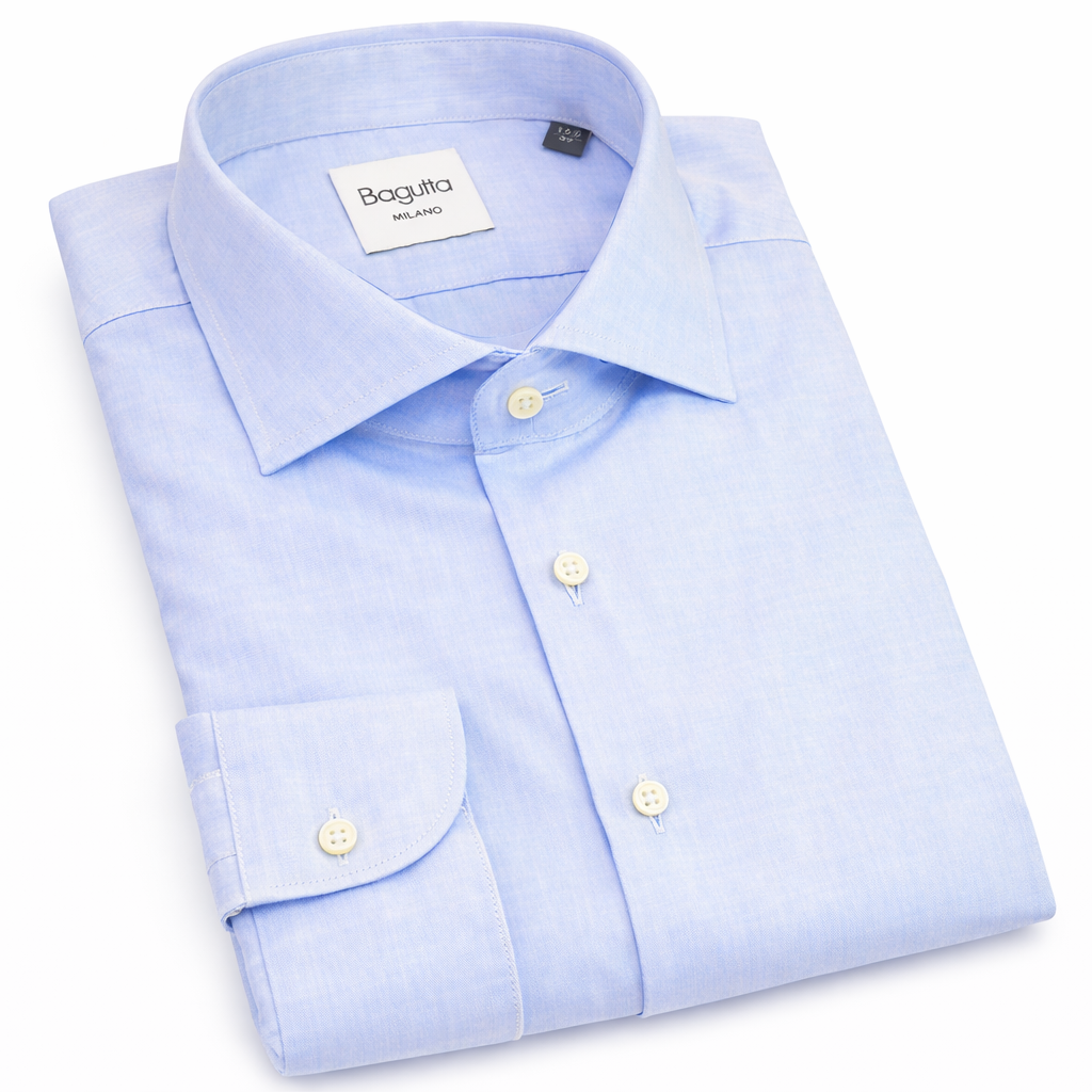 Chemise Walter bleu ciel en coton — Bagutta