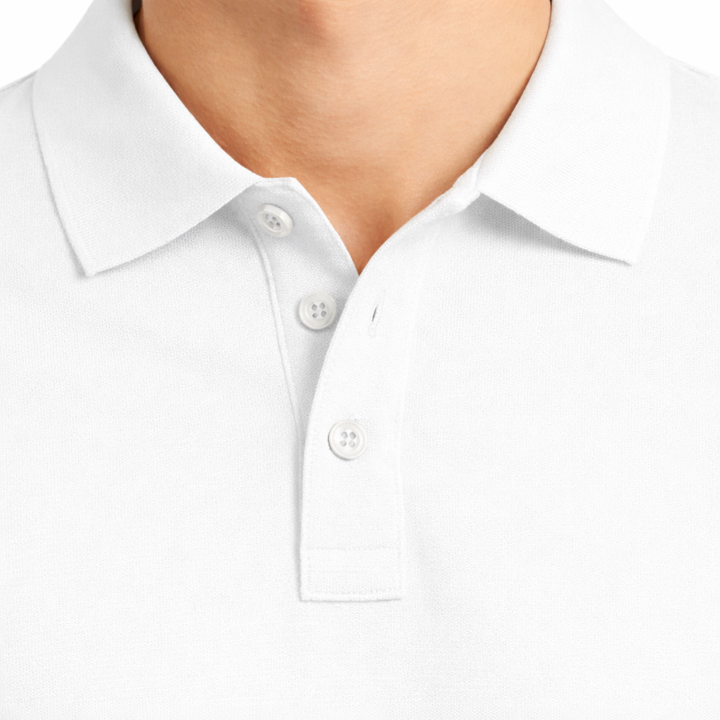 Polo piqué blanc — Alpha Studio
