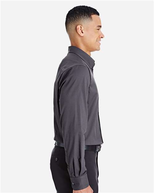 Chemise homme à micro-carreaux ton sur ton CrownLux — Devon & Jones DG535