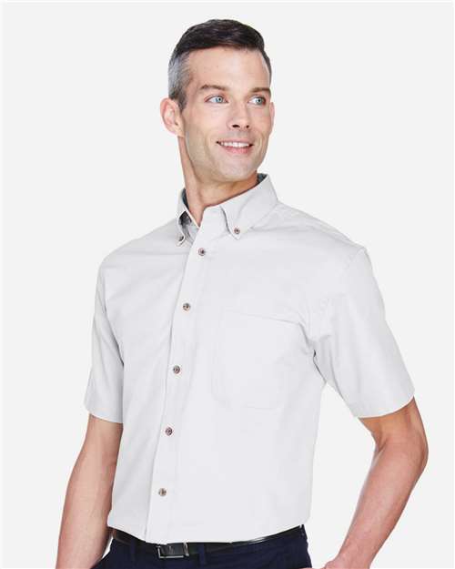 Chemise homme à manches courtes en sergé Easy Blend — Harriton M500S