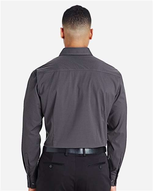 Chemise homme à micro-carreaux ton sur ton CrownLux — Devon & Jones DG535