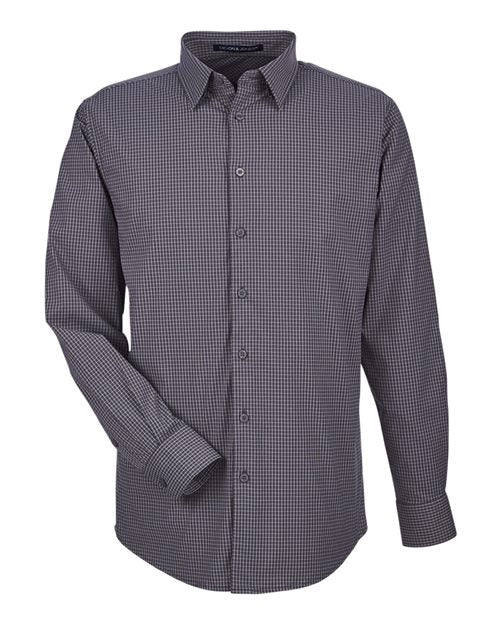 Chemise homme à micro-carreaux ton sur ton CrownLux — Devon & Jones DG535