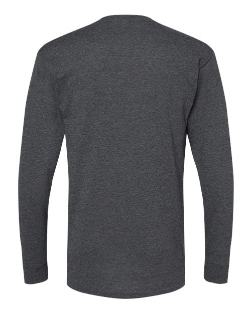 Unisex Gold Soft Touch Long Sleeve T-Shirt — Dark Heather