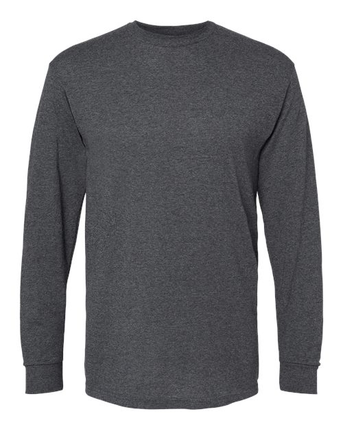 Unisex Gold Soft Touch Long Sleeve T-Shirt — Dark Heather