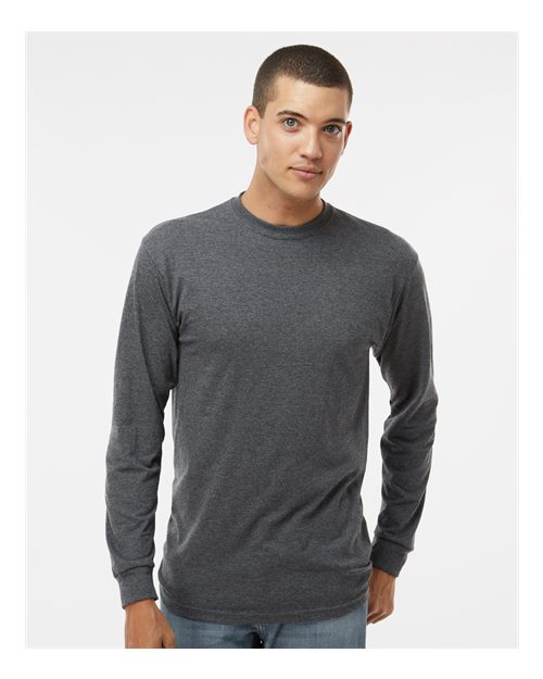 Unisex Gold Soft Touch Long Sleeve T-Shirt — Dark Heather