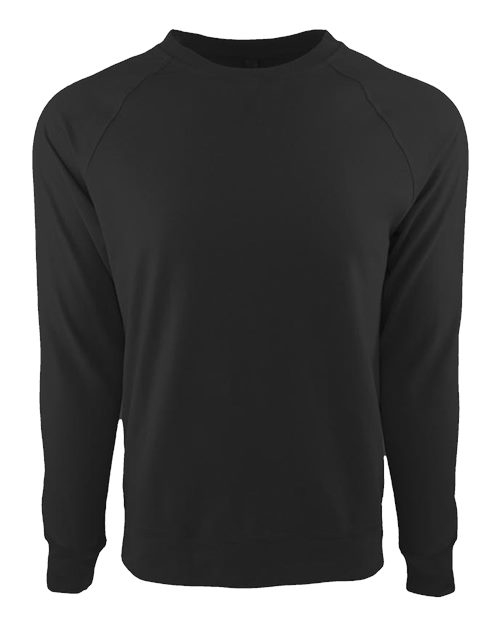 Unisex Laguna Raglan Crewneck Sweatshirt — Graphite Black