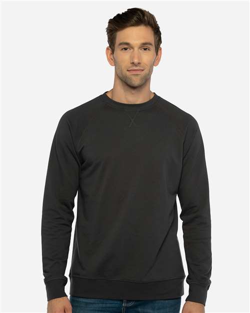 Unisex Laguna Raglan Crewneck Sweatshirt — Graphite Black