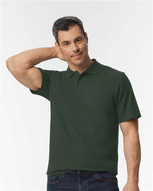 Unisex Softstyle® Pique Polo — Forest Green