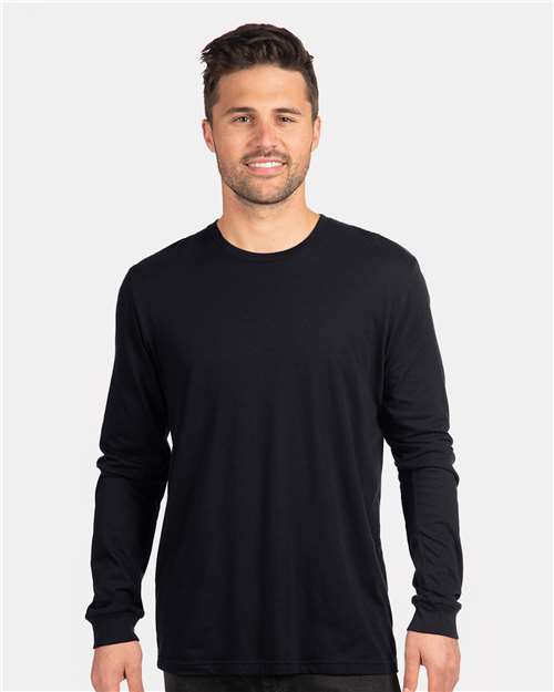 Unisex CVC Long Sleeve Tee — Black