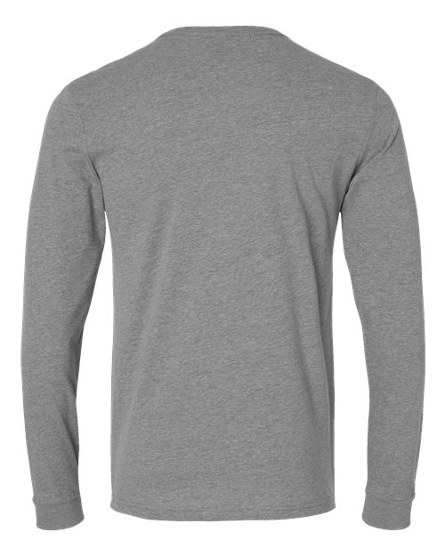 Unisex CVC Long Sleeve Tee — Dark Heather Grey