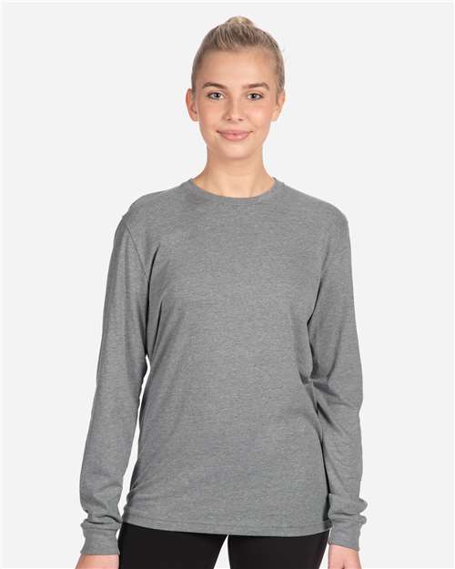 Unisex CVC Long Sleeve Tee — Dark Heather Grey
