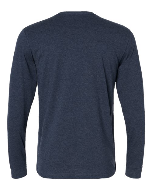 Unisex CVC Long Sleeve Tee — Midnight Navy