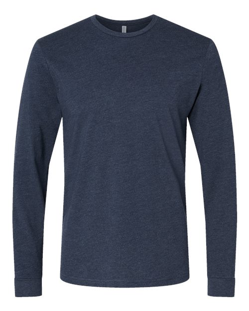 Unisex CVC Long Sleeve Tee — Midnight Navy