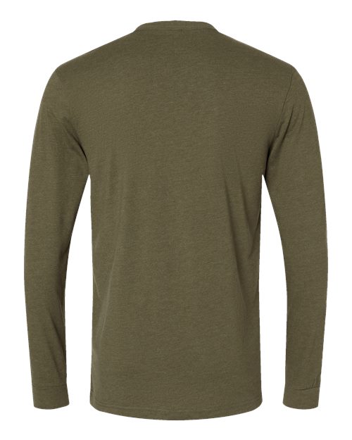 Unisex CVC Long Sleeve Tee — Military Green
