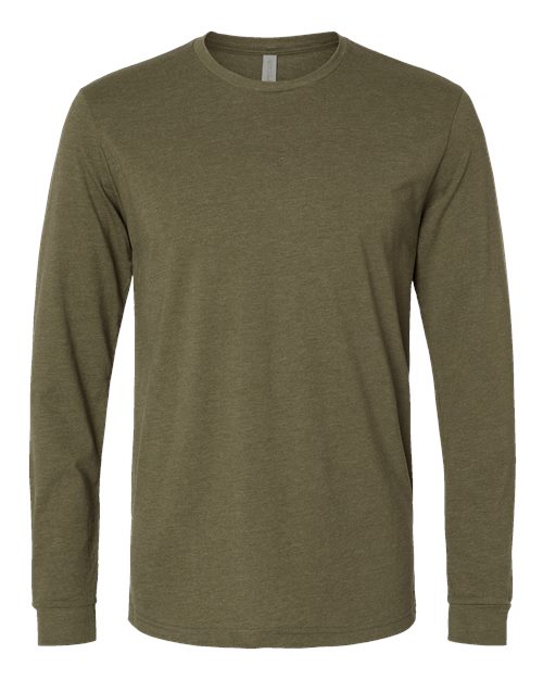 Unisex CVC Long Sleeve Tee — Military Green