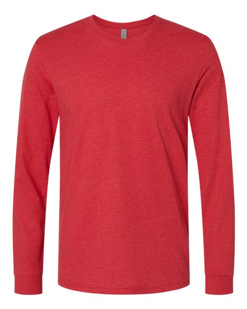 Unisex CVC Long Sleeve Tee — Red