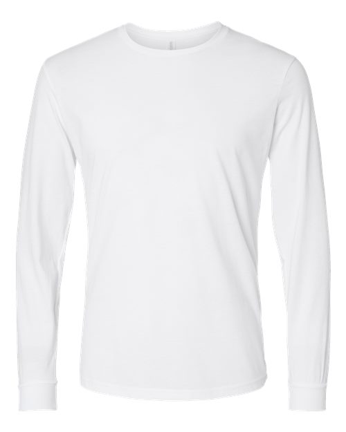 Unisex CVC Long Sleeve Tee — White