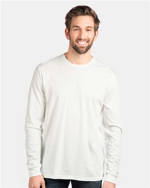 Unisex CVC Long Sleeve Tee — White