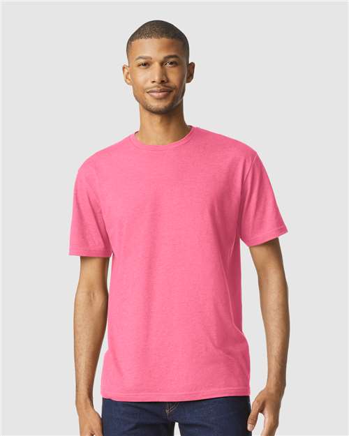 Unisex Softstyle® CVC T-Shirt — Pink Lemonade Mist
