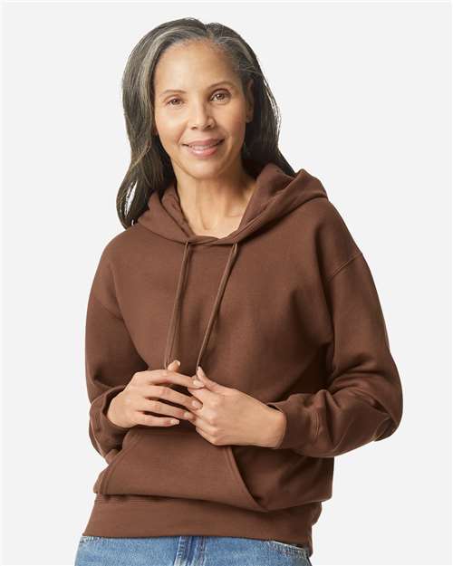 Unisex Softstyle® Midweight Hooded Sweatshirt — Cocoa
