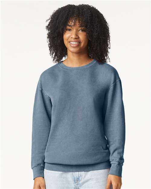 Unisex Garment-Dyed Lightweight Crewneck Sweatshirt — Blue Jean