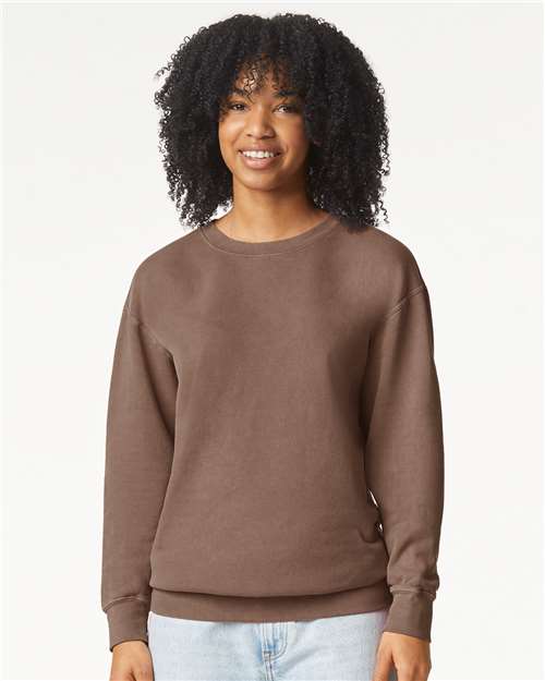 Unisex Garment-Dyed Lightweight Crewneck Sweatshirt — Espresso