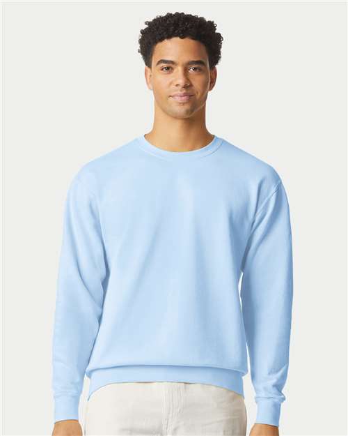 Unisex Garment-Dyed Lightweight Crewneck Sweatshirt — Hydrangea