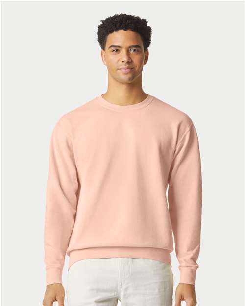 Unisex Garment-Dyed Lightweight Crewneck Sweatshirt — Peachy