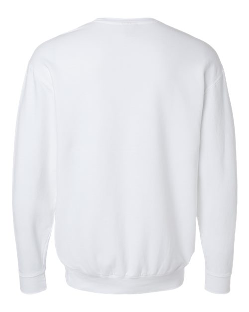 Unisex Garment-Dyed Lightweight Crewneck Sweatshirt — White