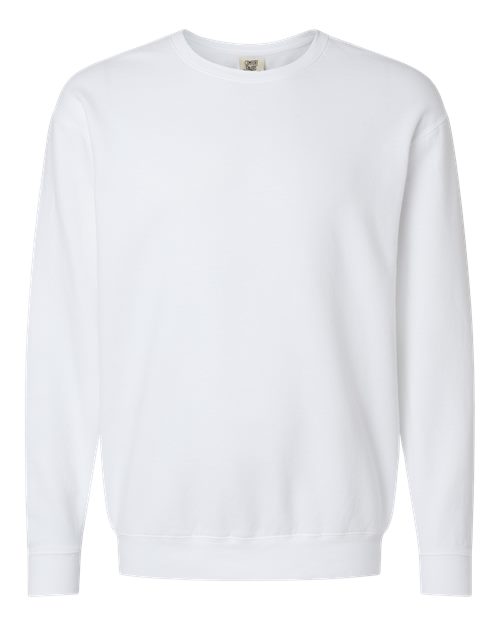 Unisex Garment-Dyed Lightweight Crewneck Sweatshirt — White