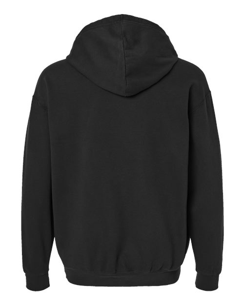 Unisex Garment-Dyed Lightweight Hooded Sweatshirt — Black