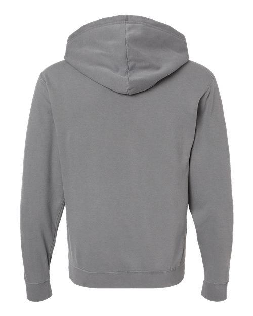 Unisex Garment-Dyed Lightweight Hooded Sweatshirt — Grey