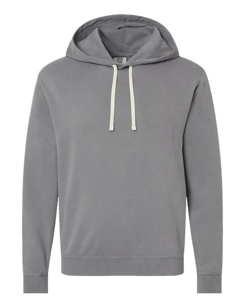 Unisex Garment-Dyed Lightweight Hooded Sweatshirt — Grey