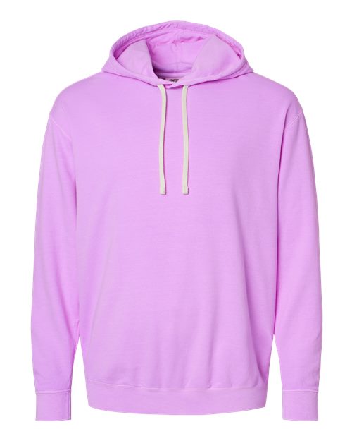 Unisex Garment-Dyed Lightweight Hooded Sweatshirt — Neon Violet