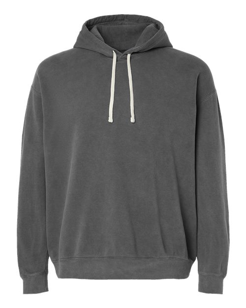 Unisex Garment-Dyed Lightweight Hooded Sweatshirt — Pepper