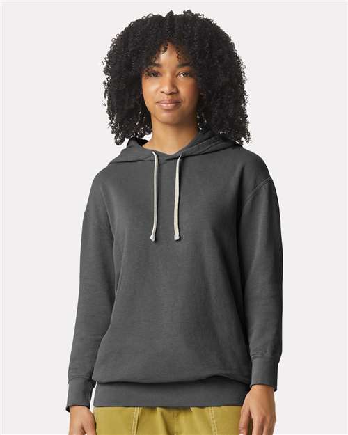 Unisex Garment-Dyed Lightweight Hooded Sweatshirt — Pepper