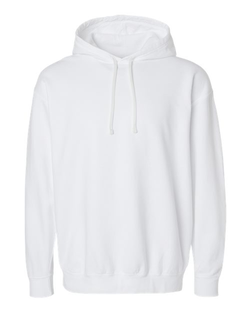 Unisex Garment-Dyed Lightweight Hooded Sweatshirt — White