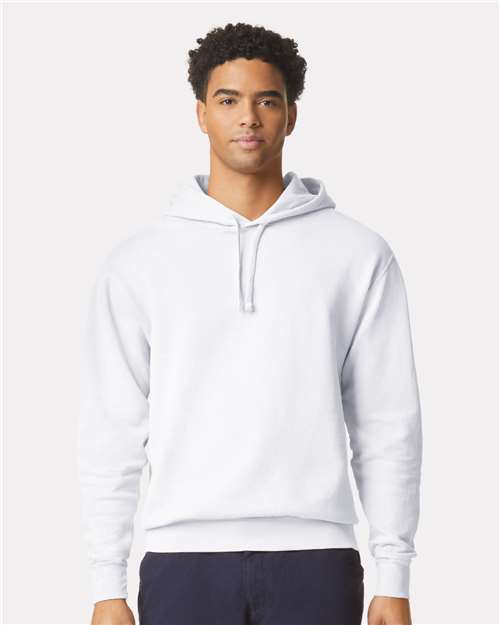 Unisex Garment-Dyed Lightweight Hooded Sweatshirt — White