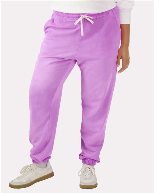 Unisex Garment-Dyed Lightweight Sweatpants — Neon Violet