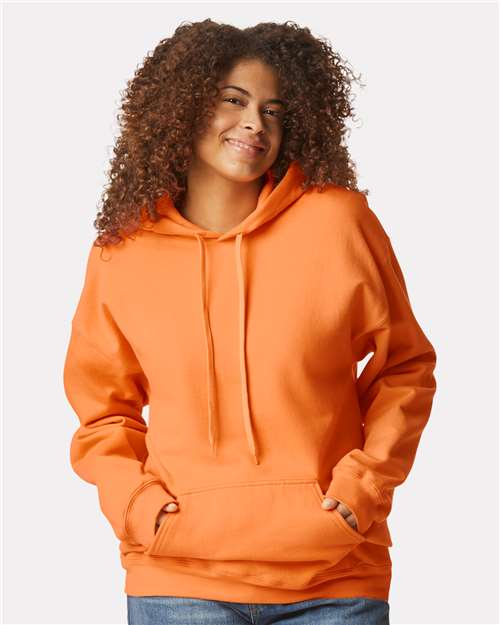 Unisex Softstyle® Midweight Hooded Sweatshirt — Tangerine