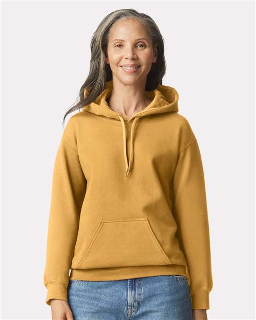 Unisex Softstyle® Midweight Hooded Sweatshirt — Mustard