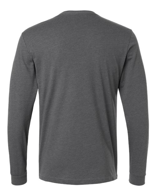Unisex CVC Long Sleeve Tee — Heather Heavy Metal